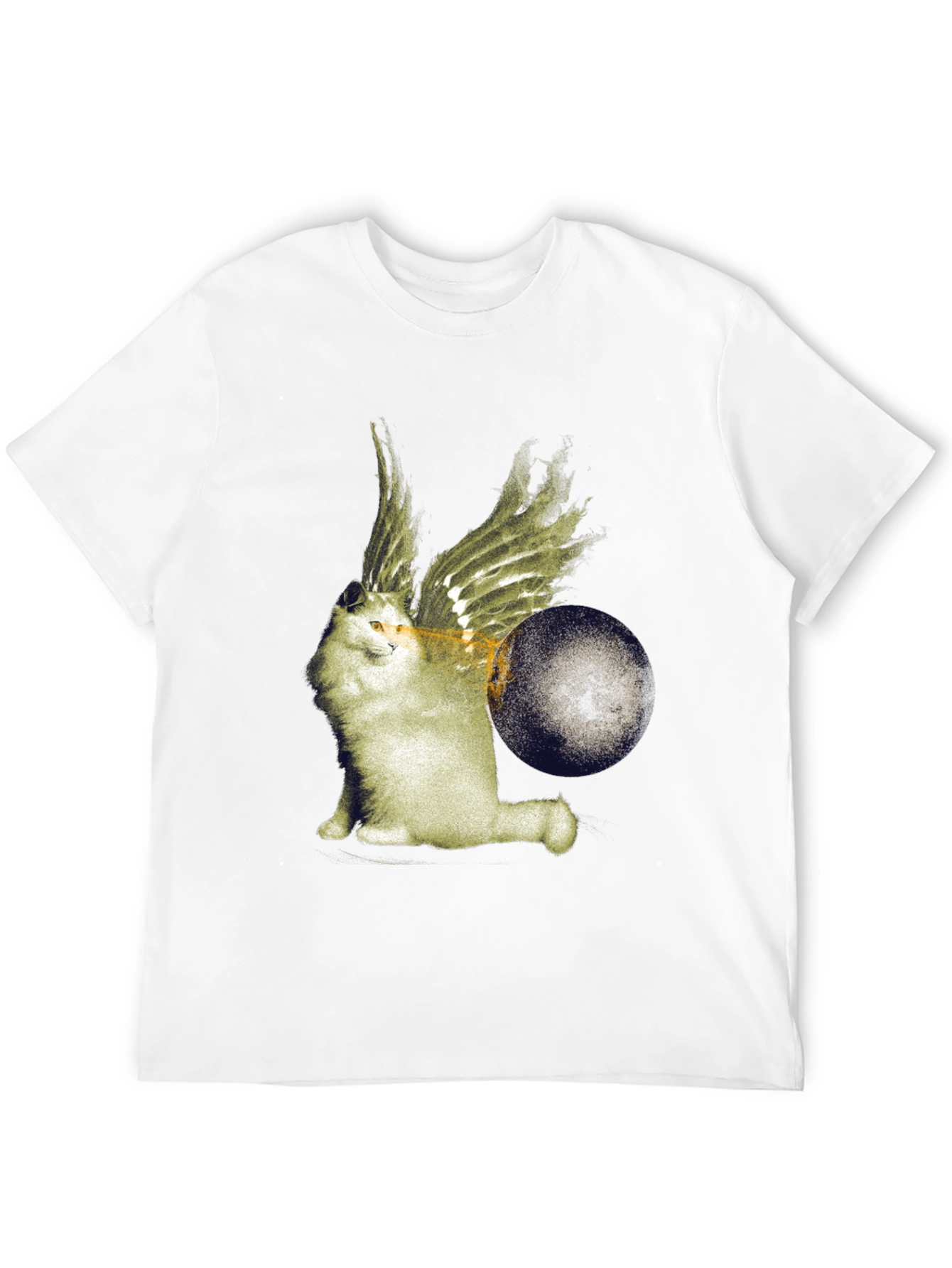 Winged Cat Graphic Tee - Unique Design