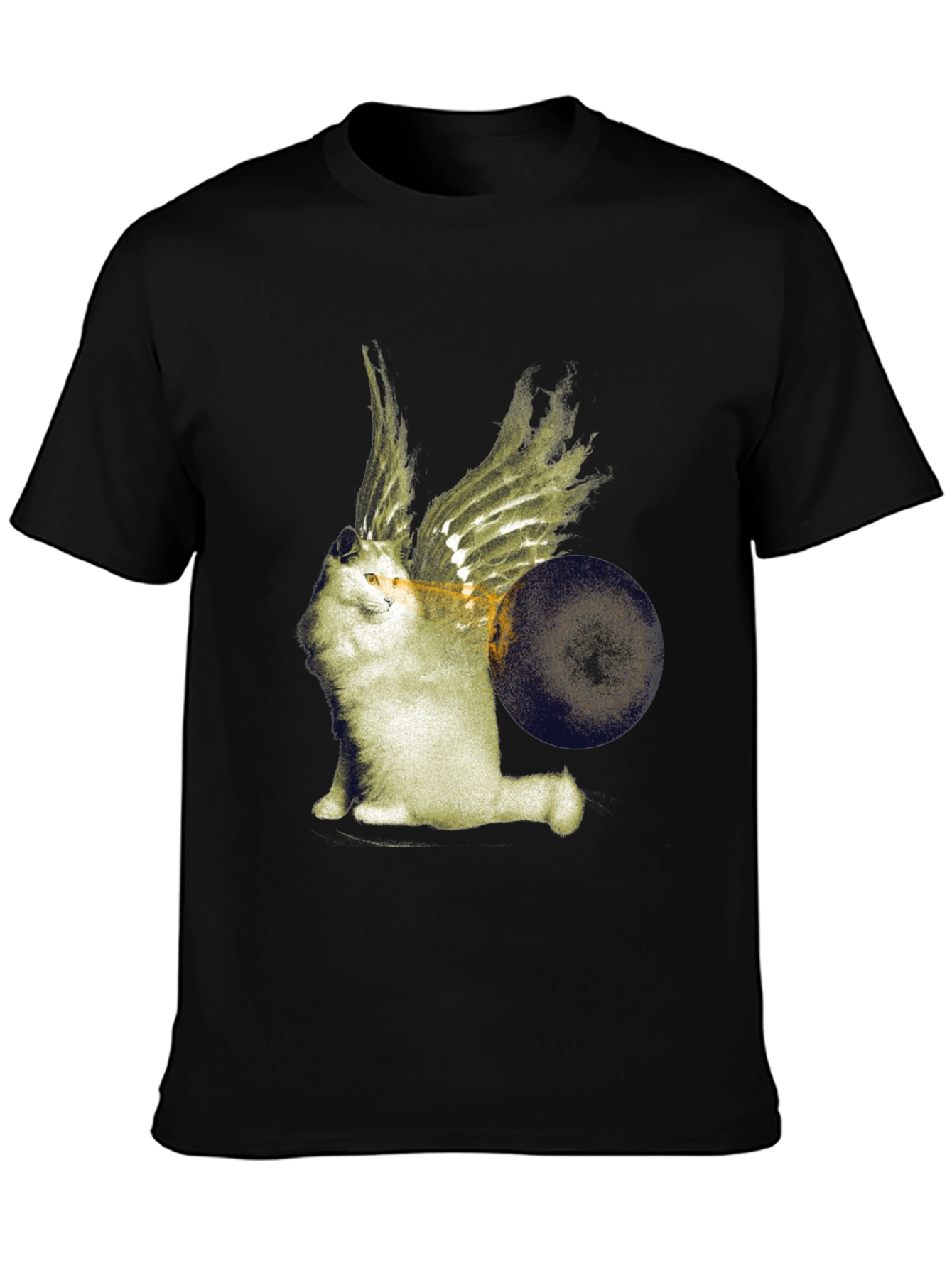 Winged Cat Graphic Tee - Unique Design