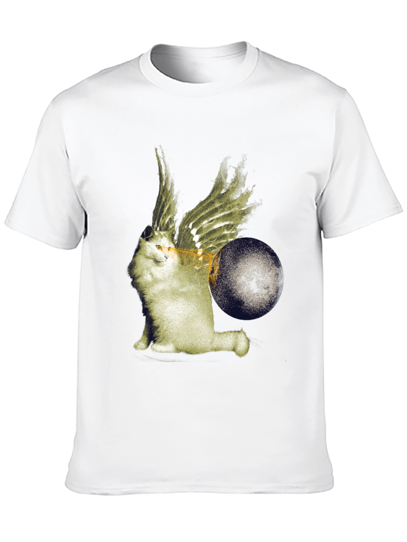 Winged Cat Graphic Tee - Unique Design