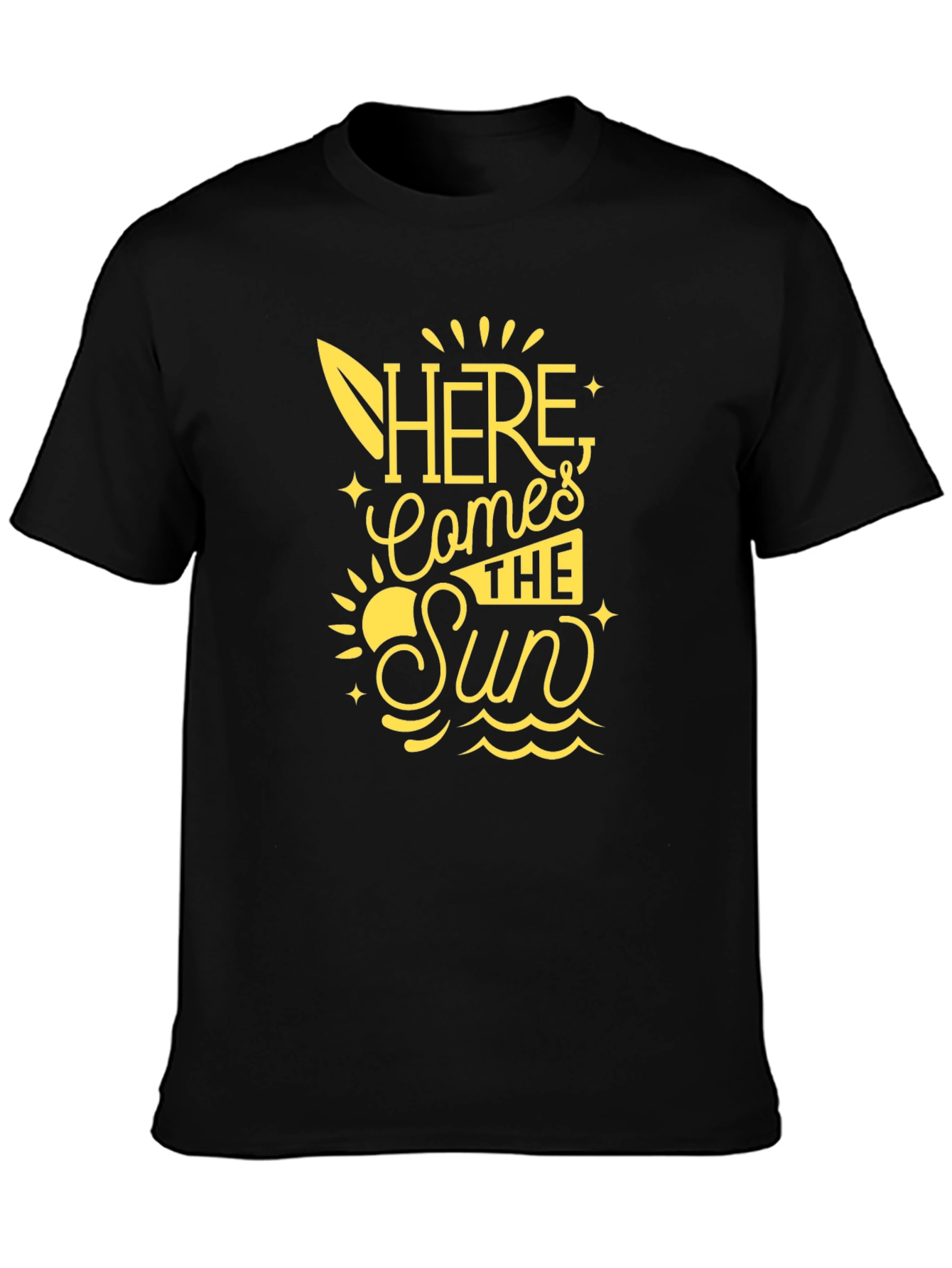 Here Comes the Sun Black Graphic Tee