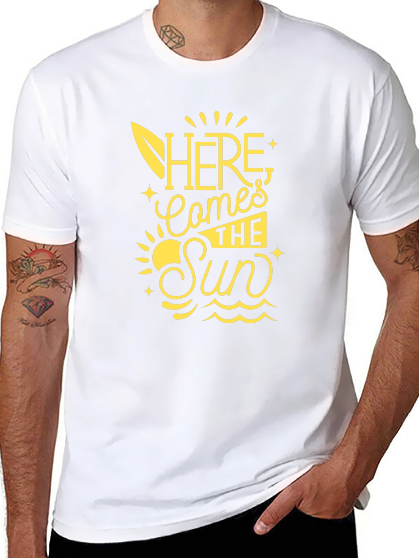 Here Comes the Sun Black Graphic Tee
