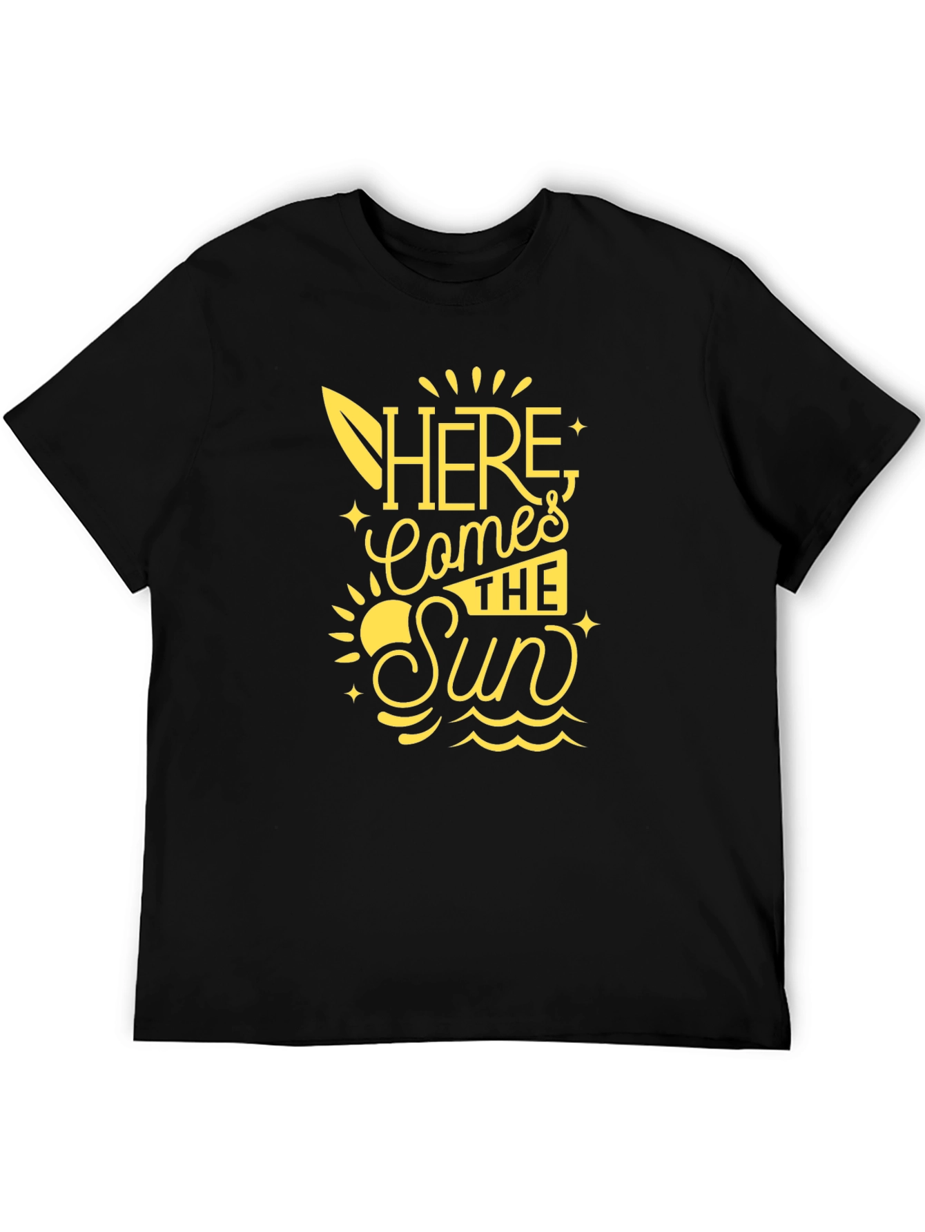 Here Comes the Sun Black Graphic Tee