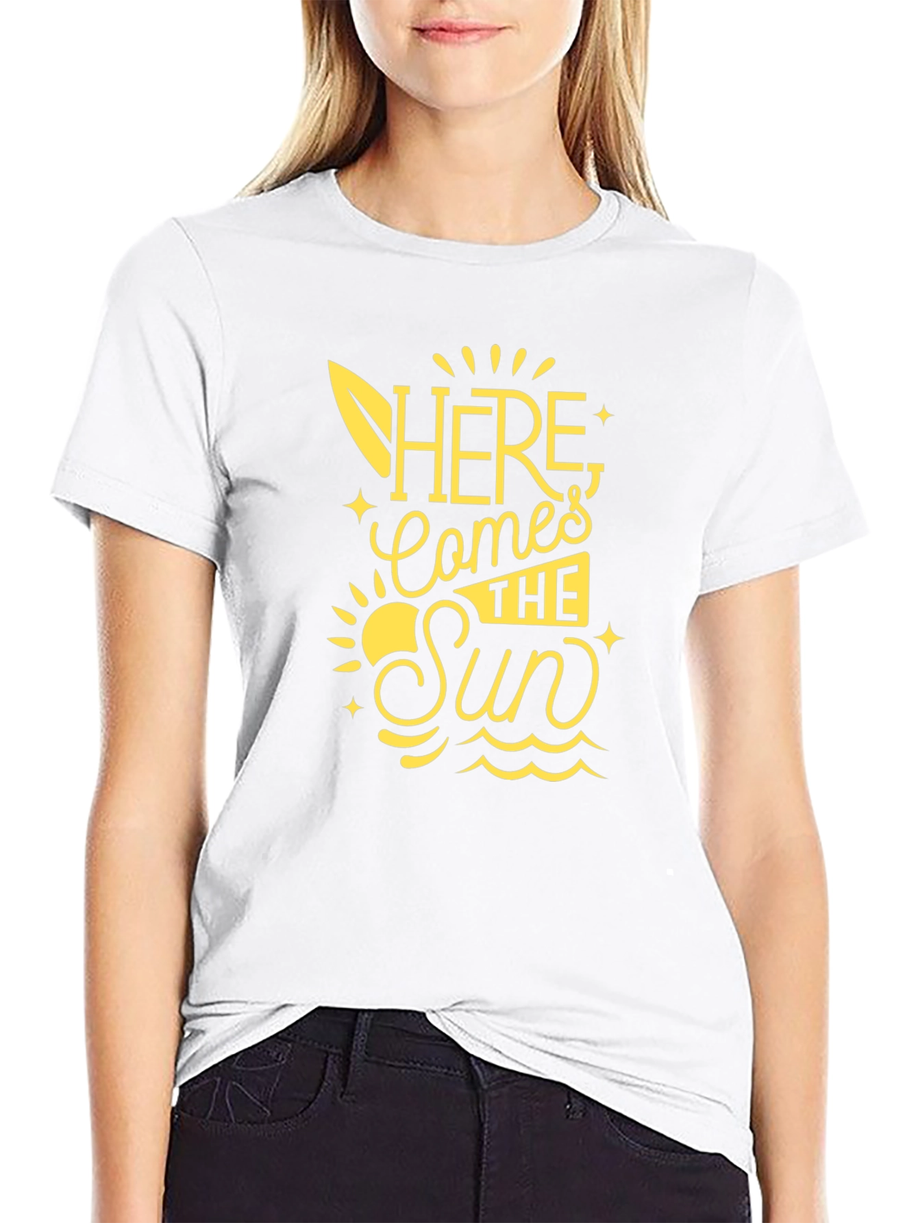 Here Comes the Sun Black Graphic Tee
