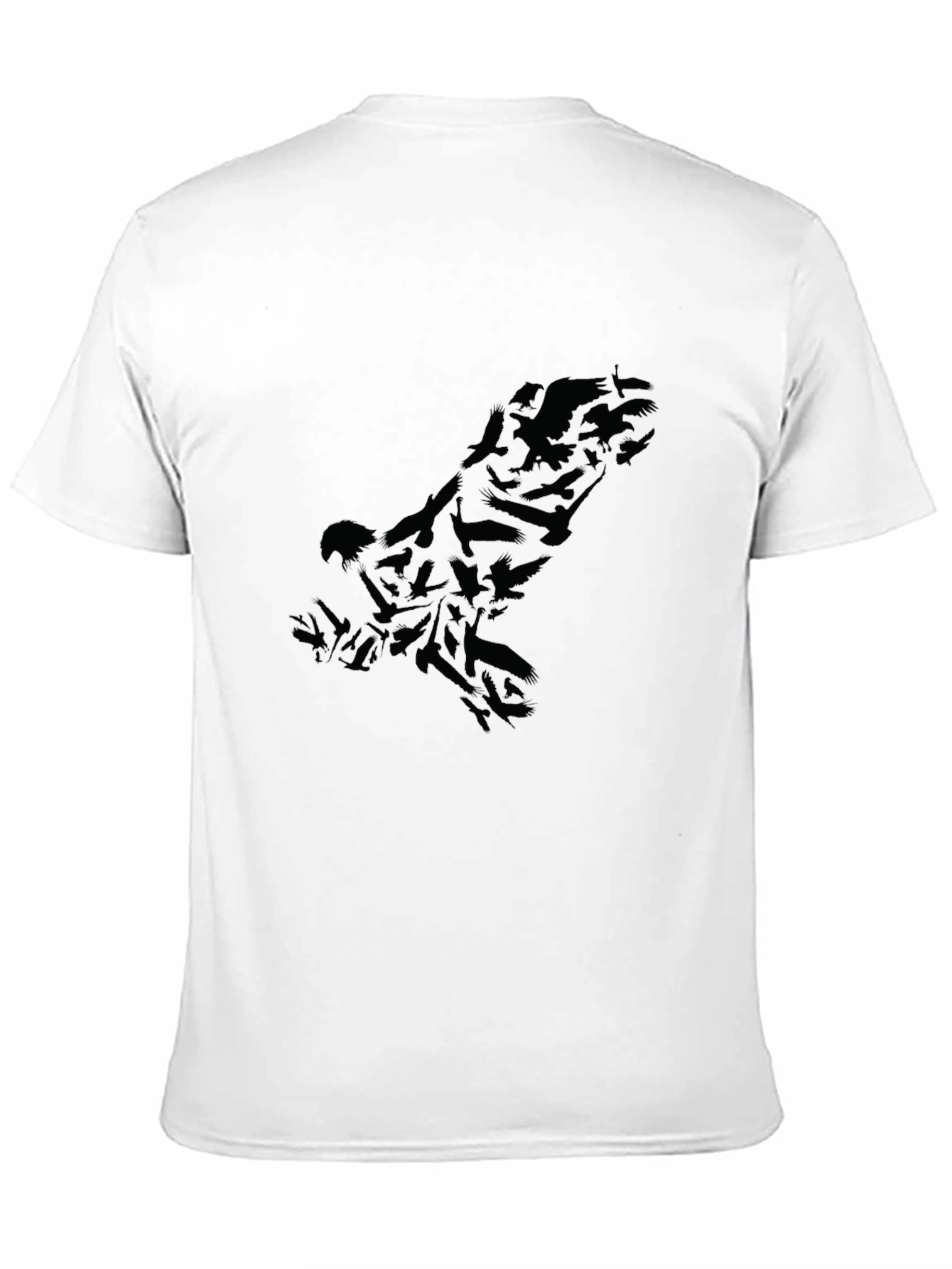 Raven Flock Silhouette Black T-Shirt
