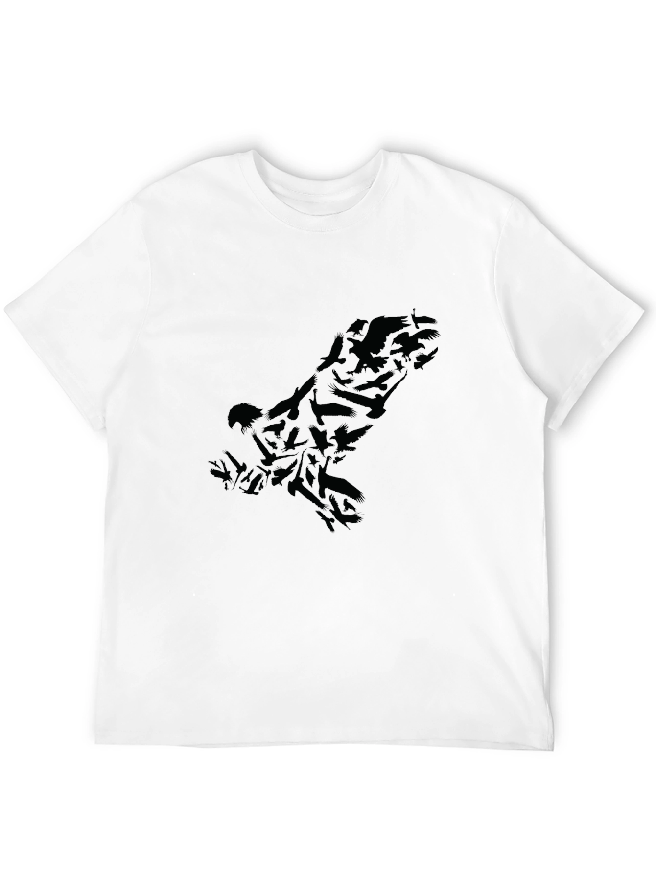 Raven Flock Silhouette Black T-Shirt