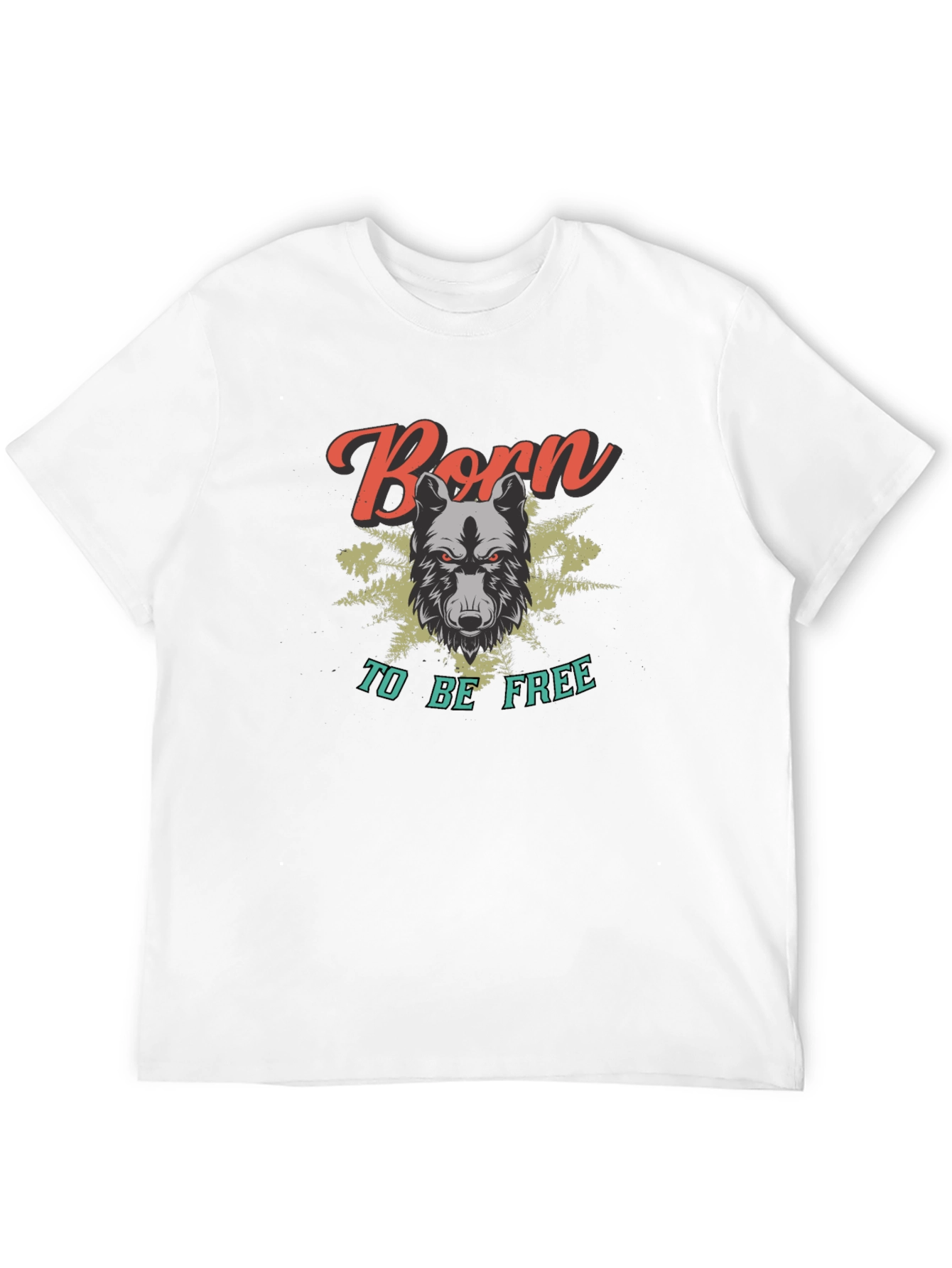 Born to be Free Wolf Graphic Tee