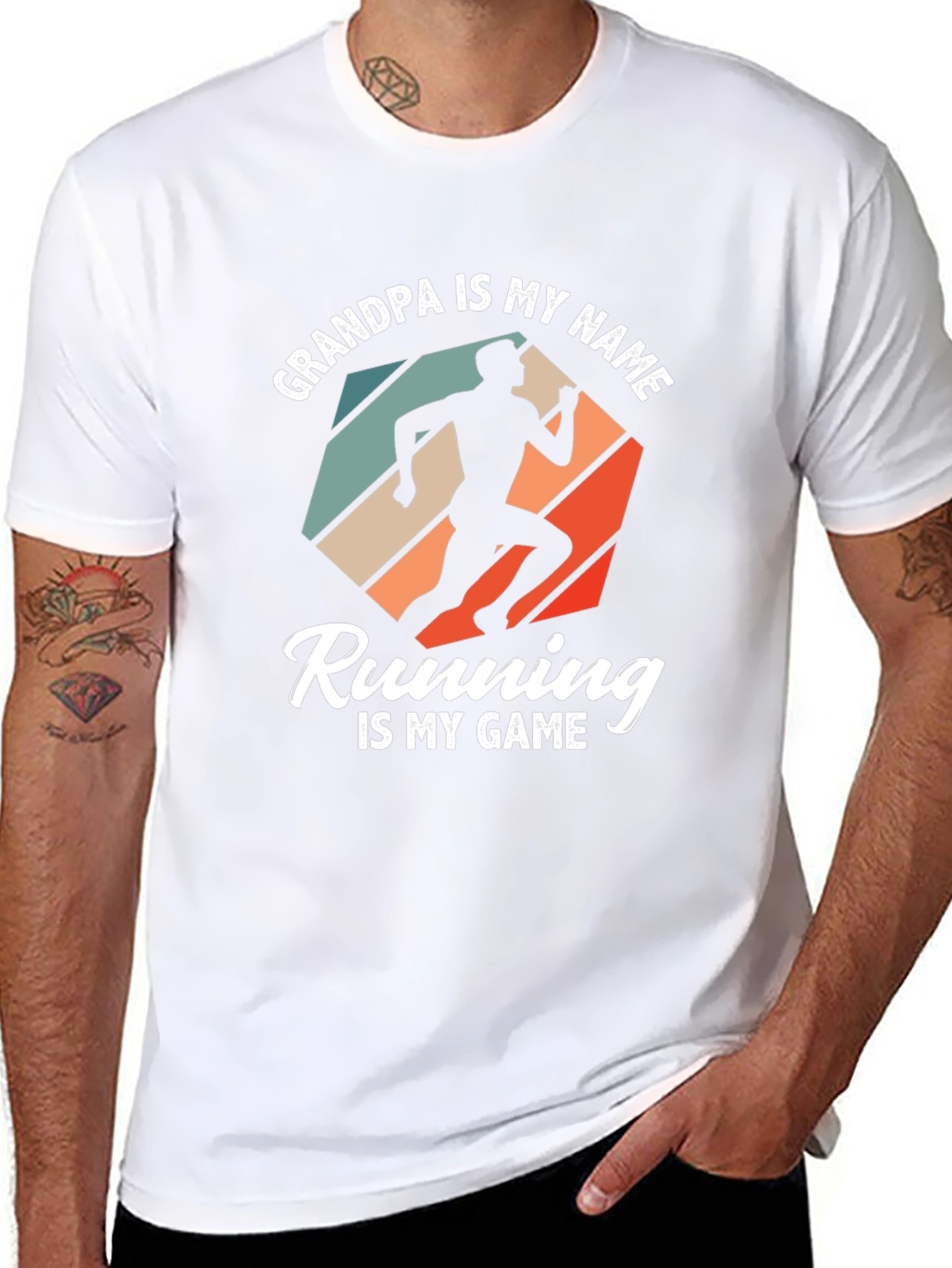 Grandpa Running T-Shirt - Sporty Grandpa Gift