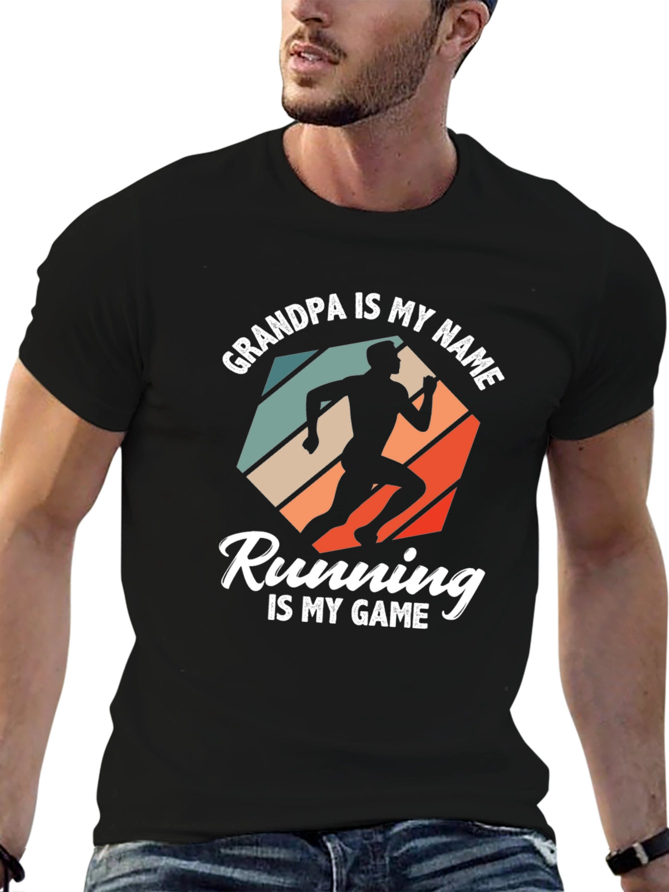 Grandpa Running T-Shirt - Sporty Grandpa Gift