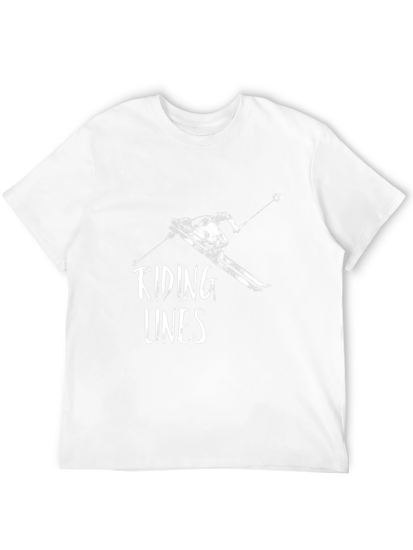 Riding Lines Graphic Tee - Black Cotton T-Shirt