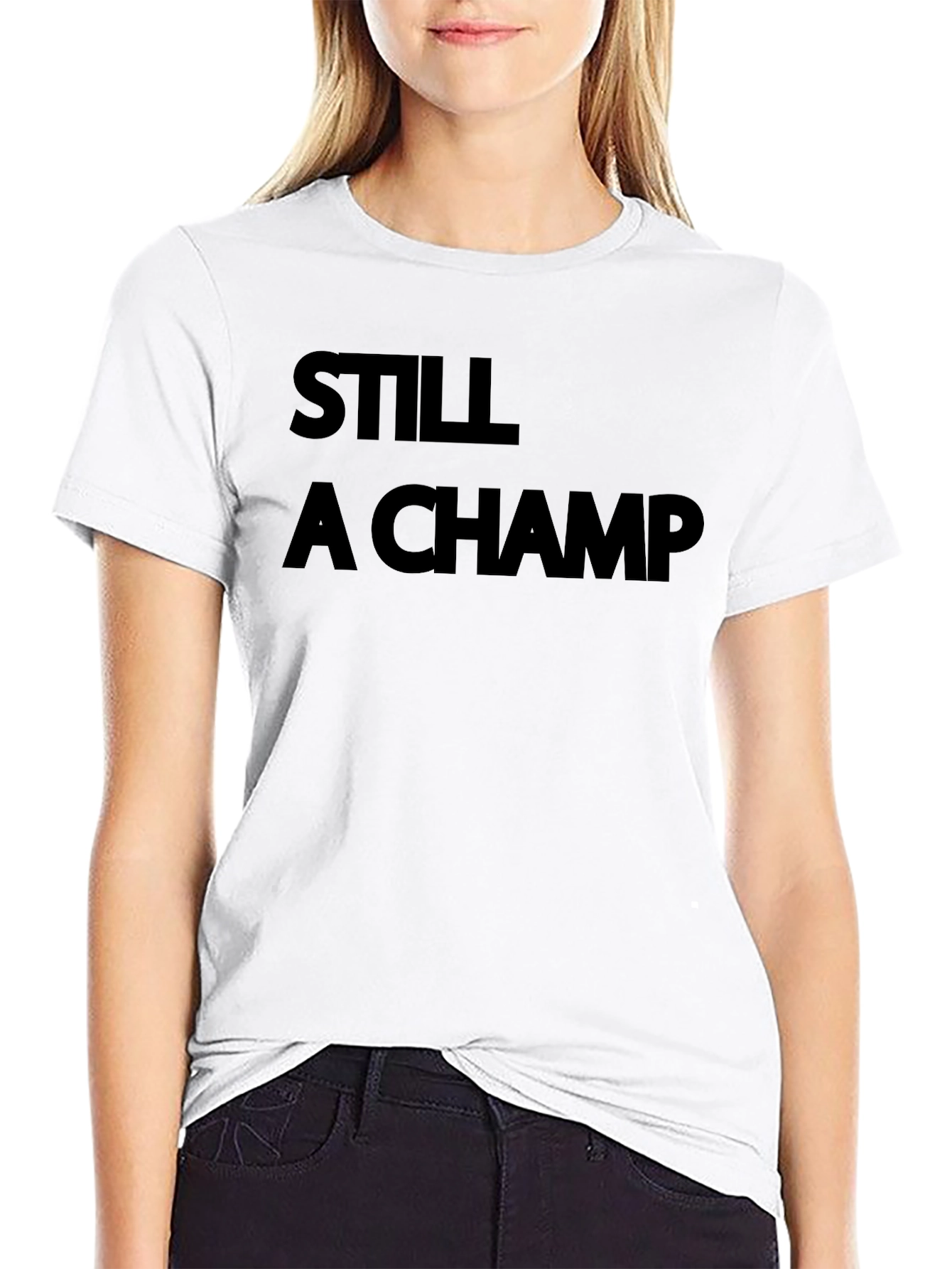 Still A Champ Black Graphic Tee