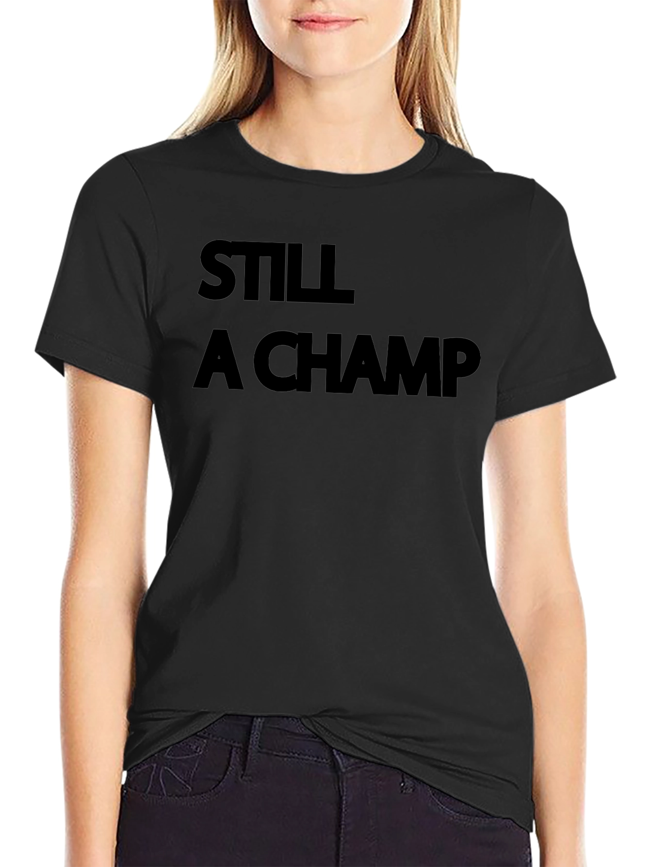 Still A Champ Black Graphic Tee