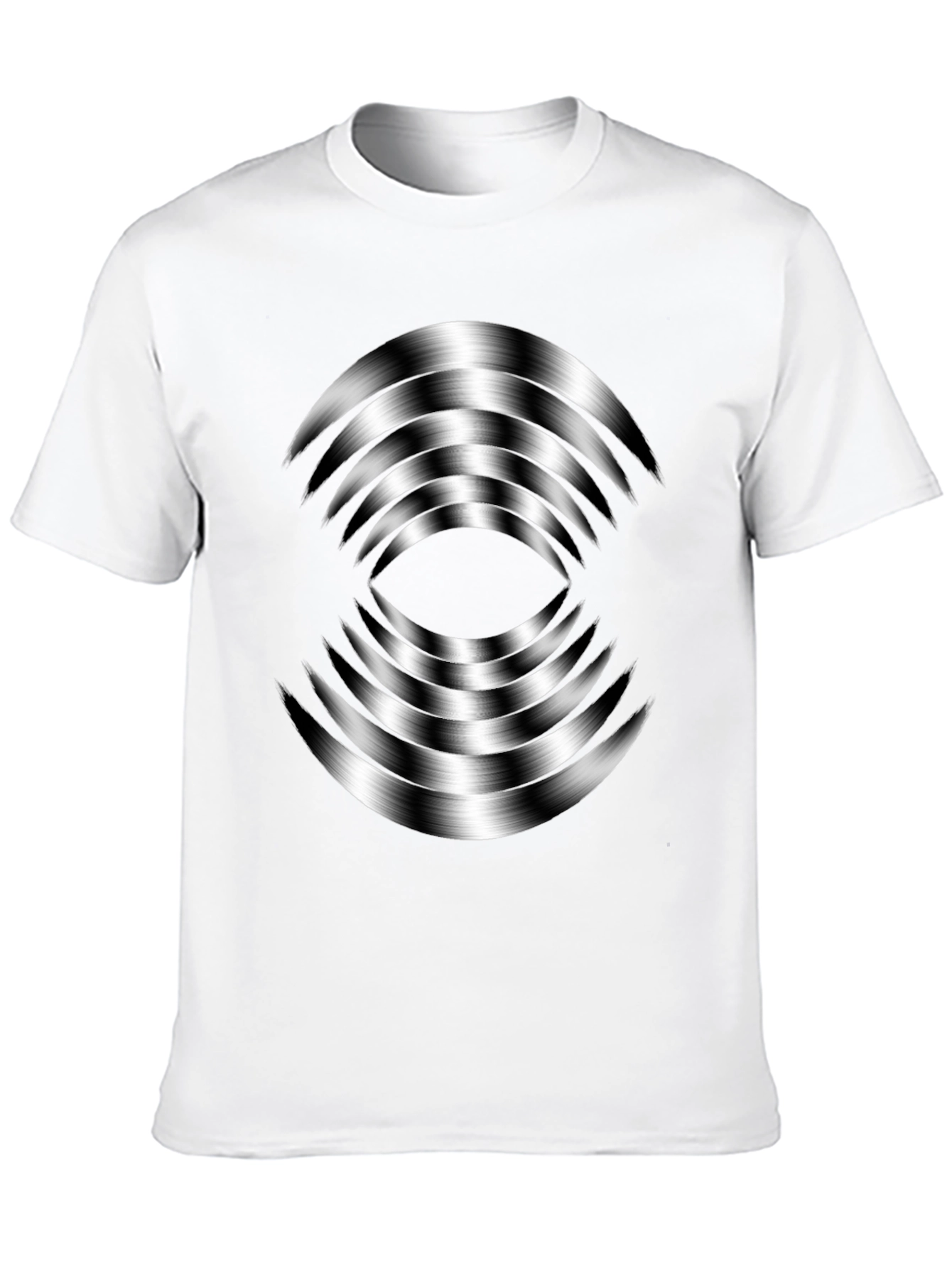 Optical Illusion Tee - Black Graphic Print T-Shirt