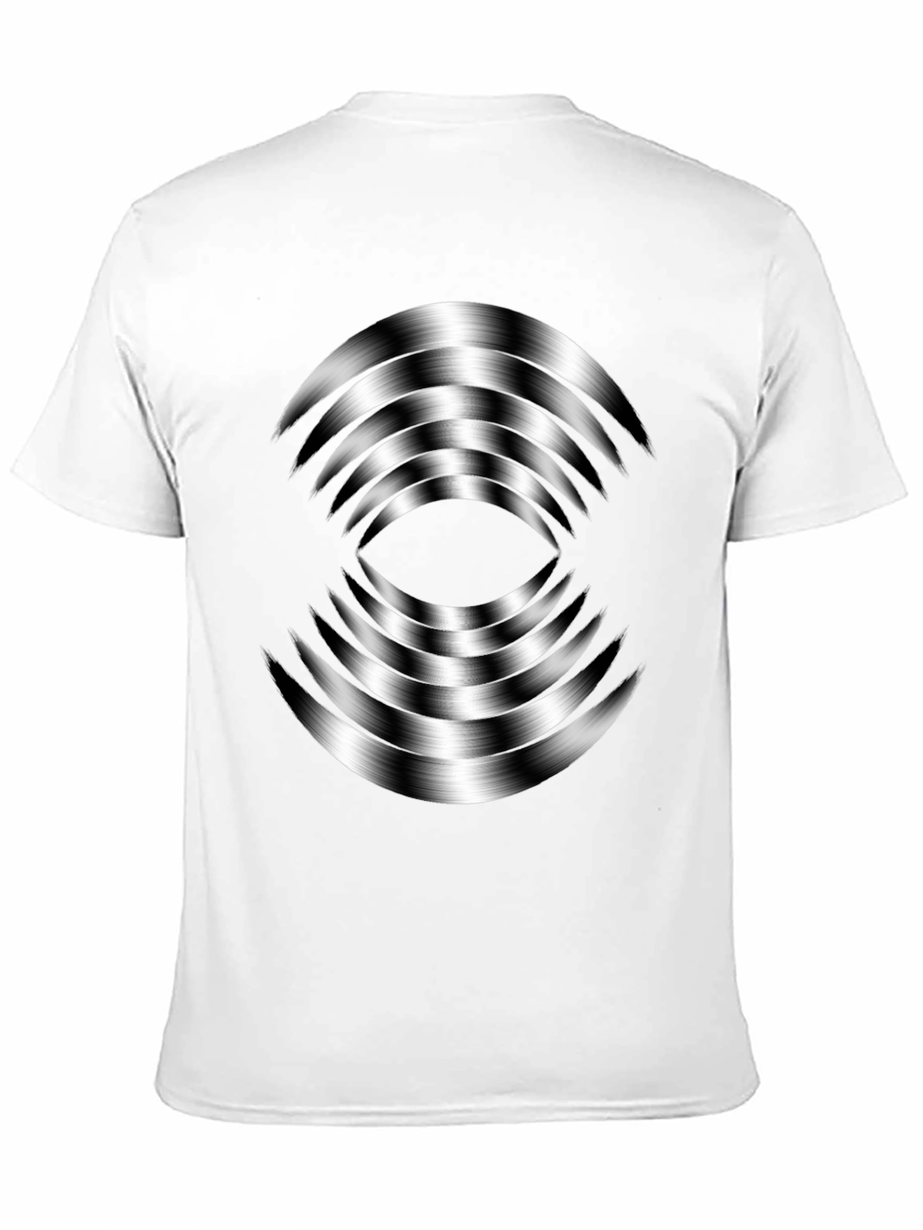 Optical Illusion Tee - Black Graphic Print T-Shirt