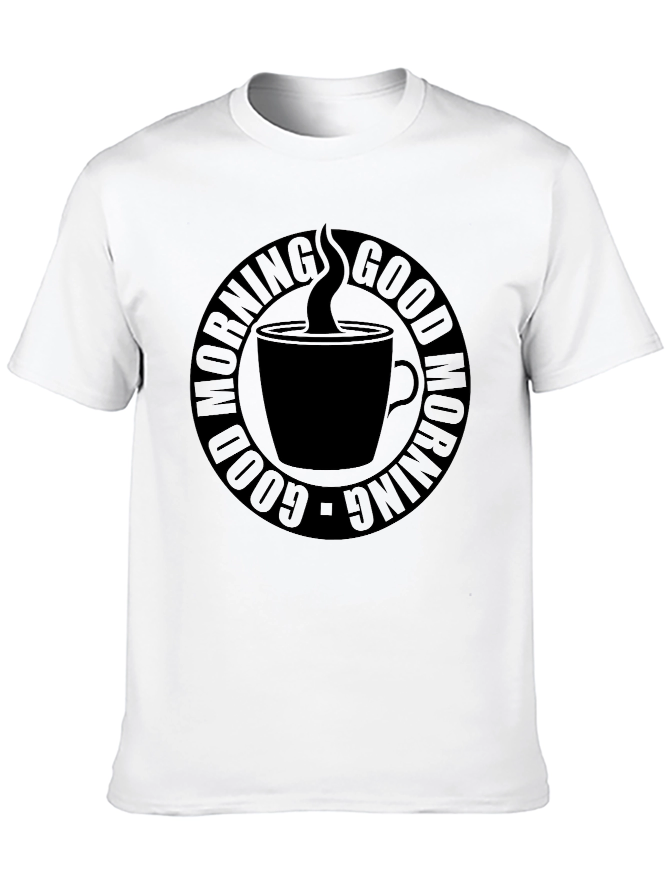 Good Morning Coffee T-Shirt - Black Graphic Tee