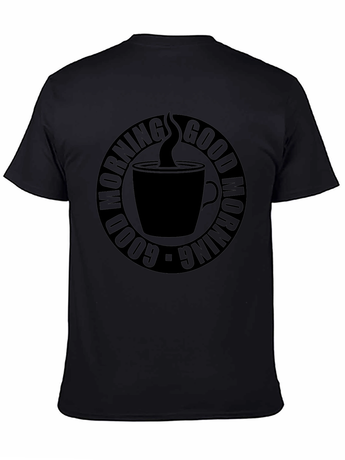 Good Morning Coffee T-Shirt - Black Graphic Tee