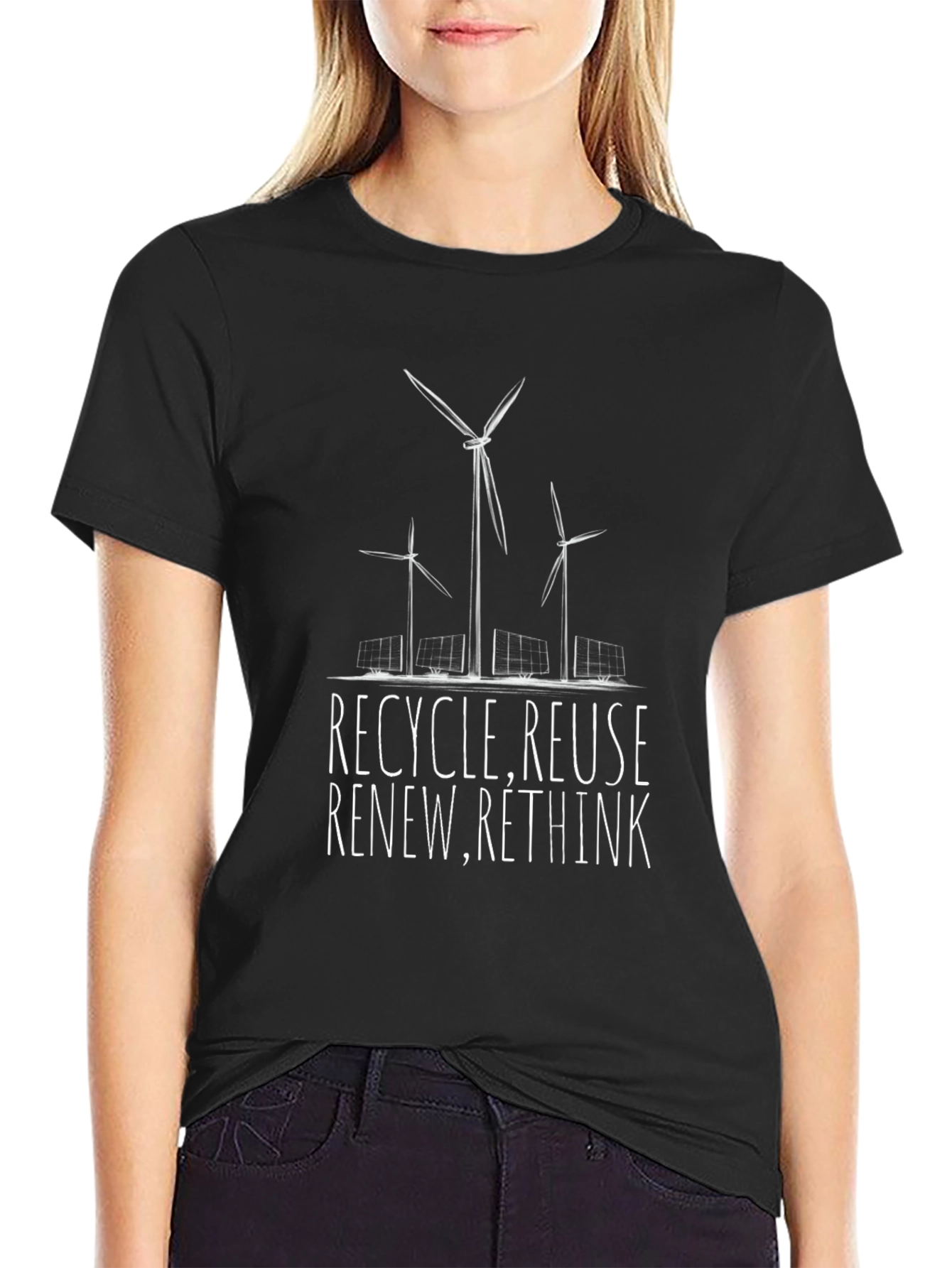 Eco-Friendly Graphic Tee - Recycle Reuse Renew