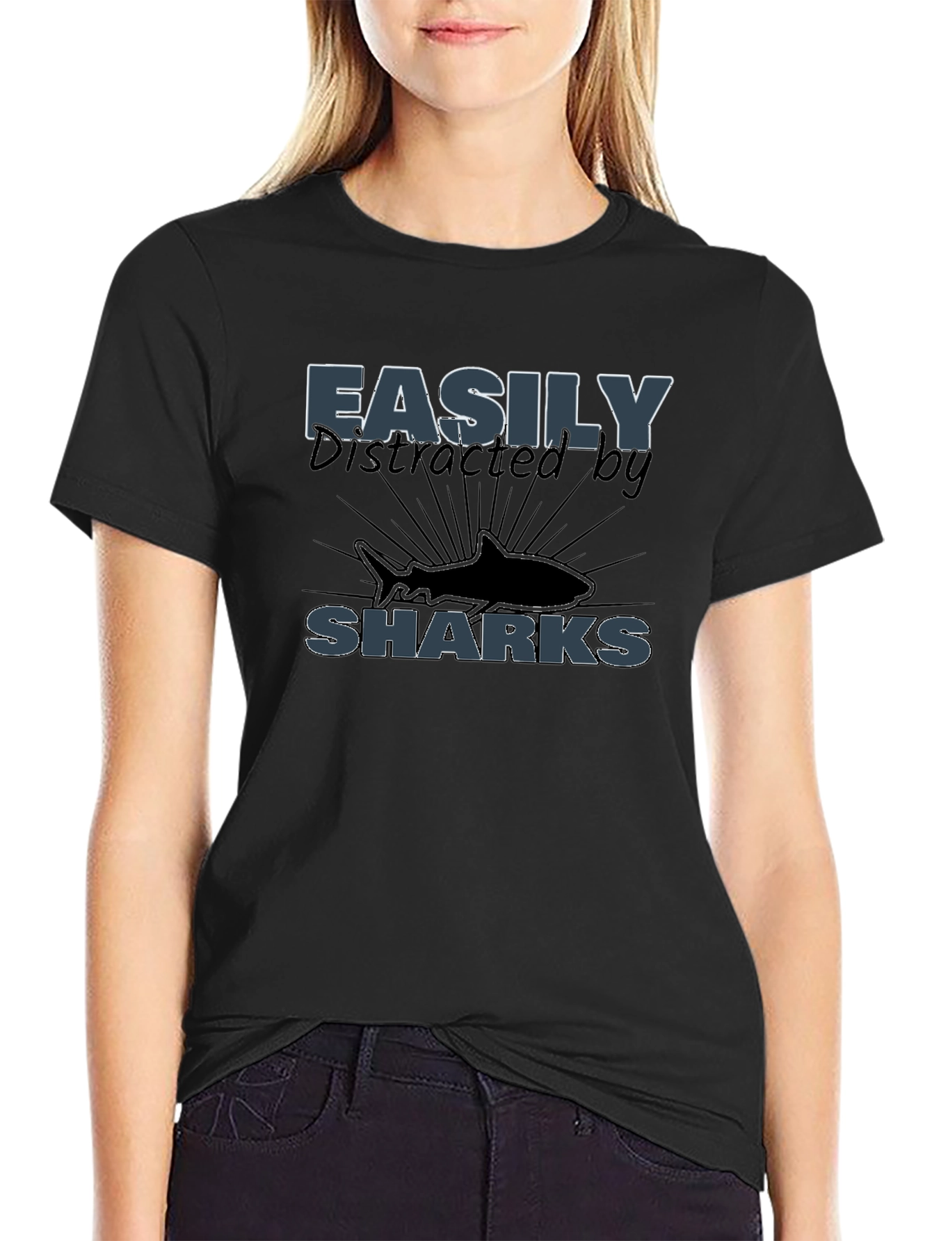Easily Distracted by Sharks Graphic T-Shirt