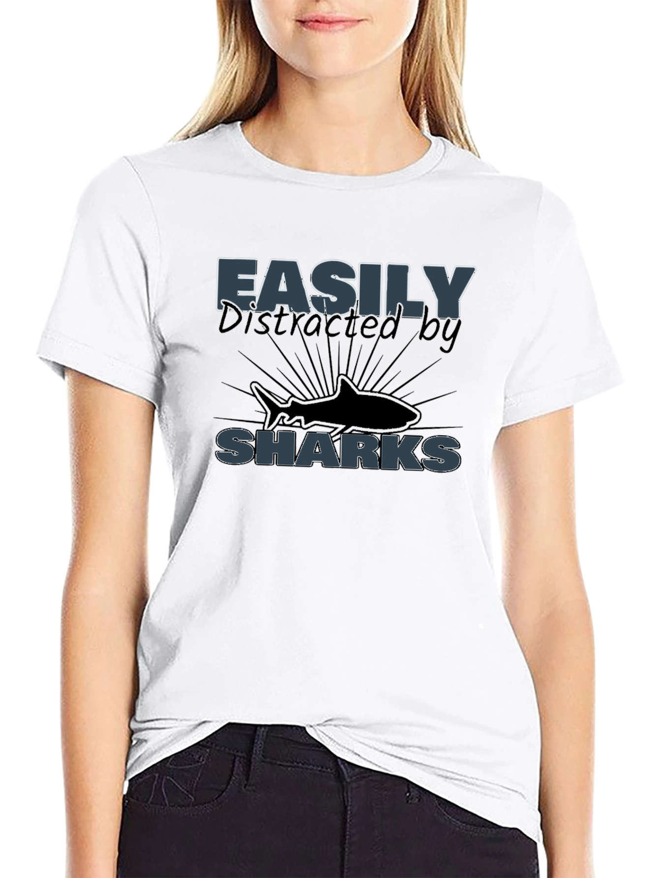 Easily Distracted by Sharks Graphic T-Shirt