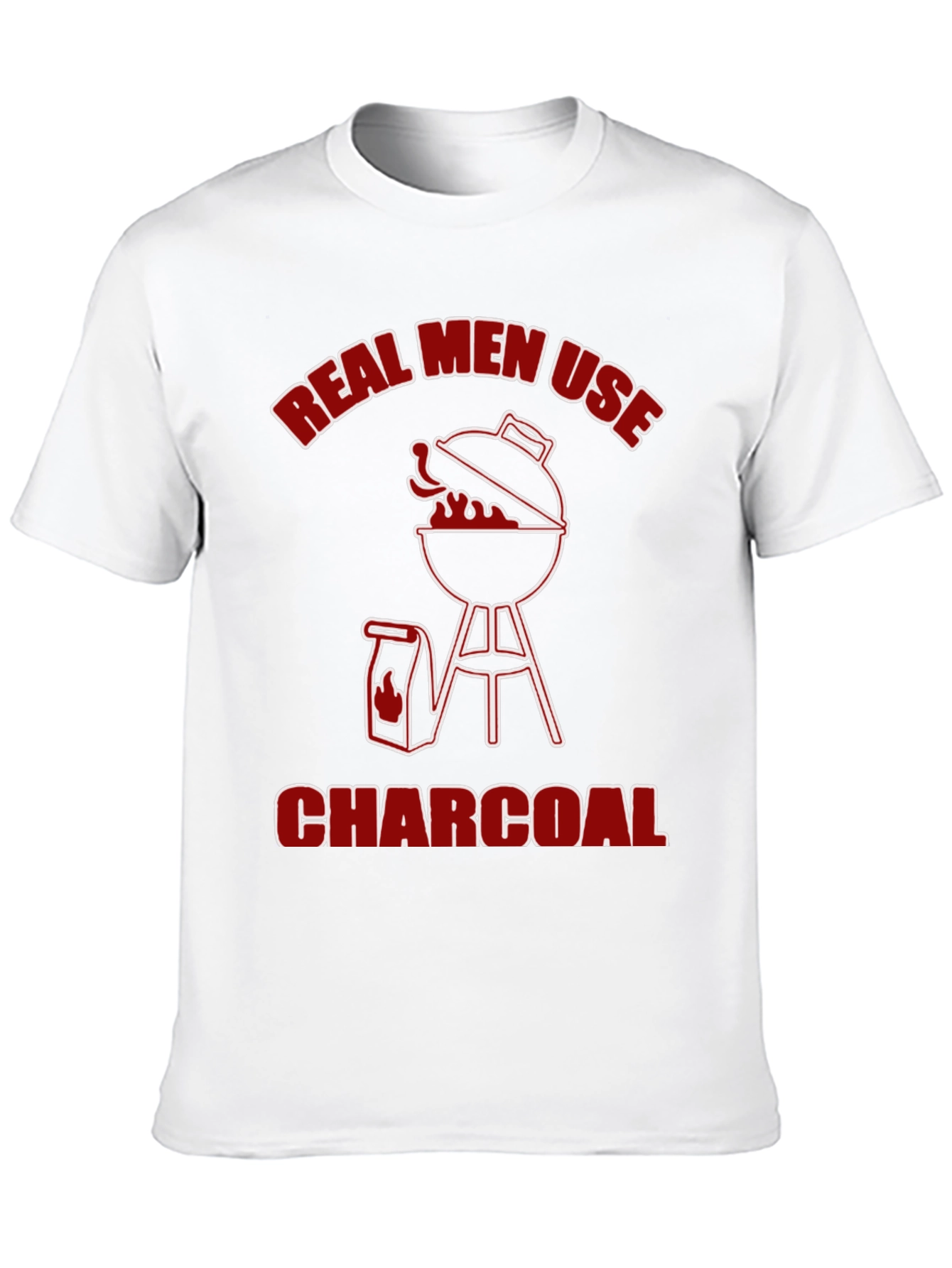 Real Men Use Charcoal BBQ Graphic Tee