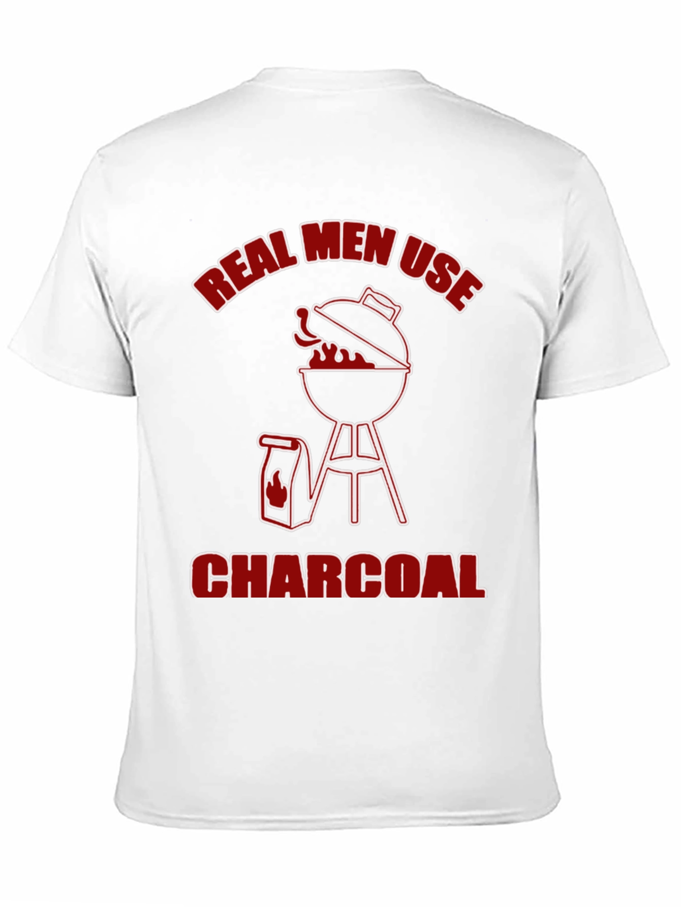Real Men Use Charcoal BBQ Graphic Tee