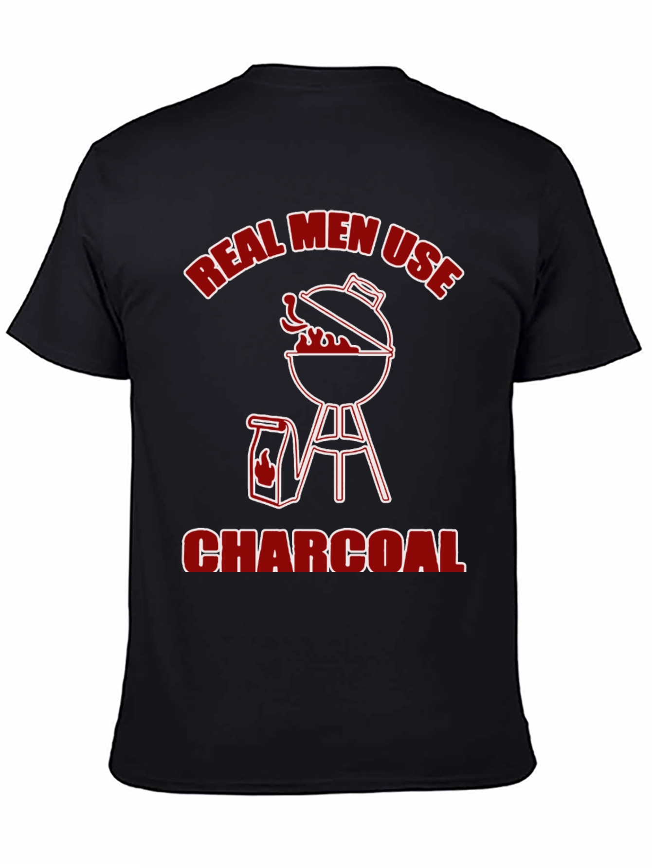 Real Men Use Charcoal BBQ Graphic Tee