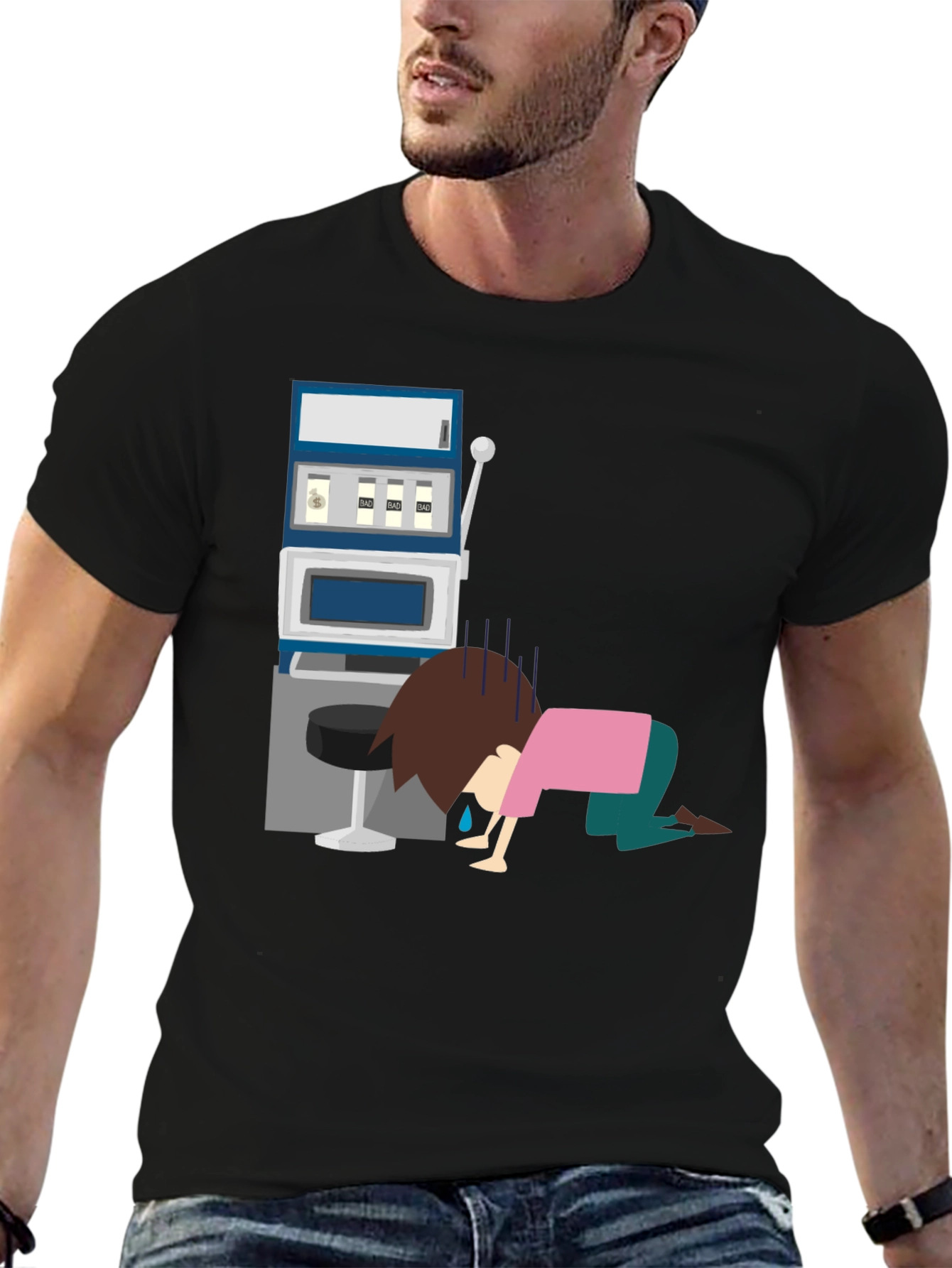 Gambling Loss Graphic Tee - Black