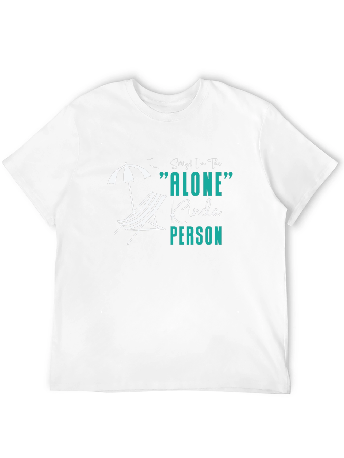 Alone Kinda Person Black Graphic T-Shirt