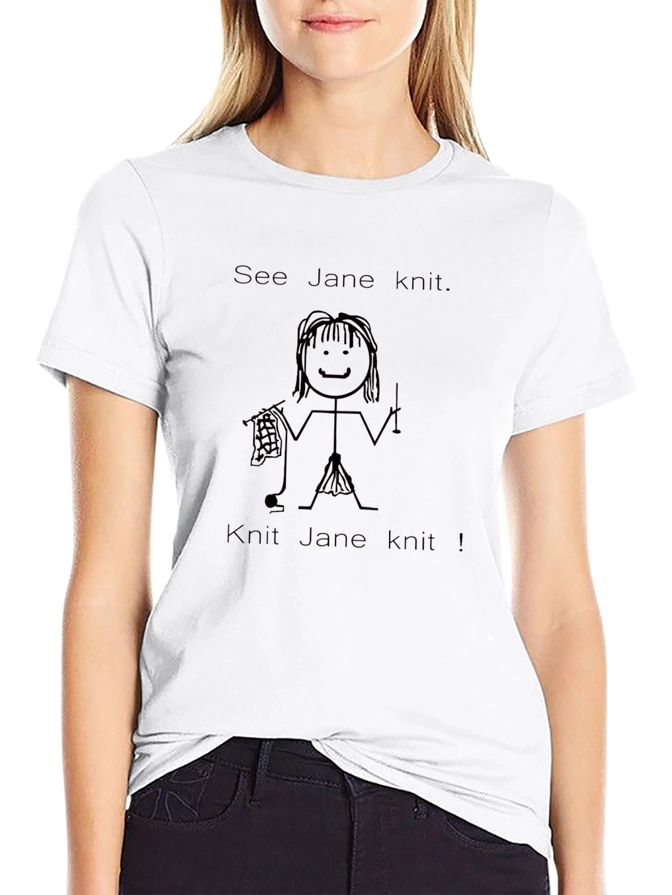 See Jane Knit T-Shirt - Funny Knitting Tee