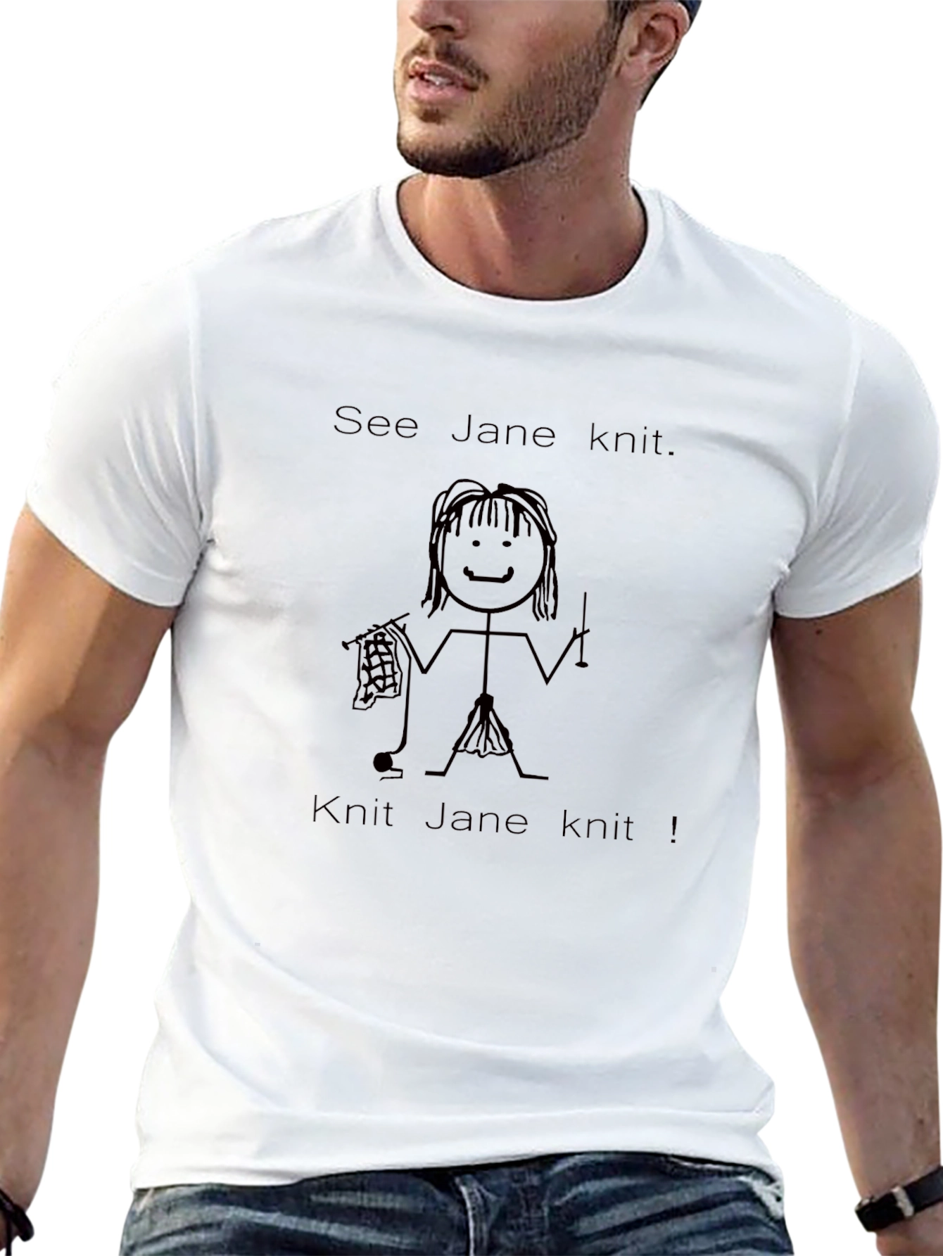 See Jane Knit T-Shirt - Funny Knitting Tee