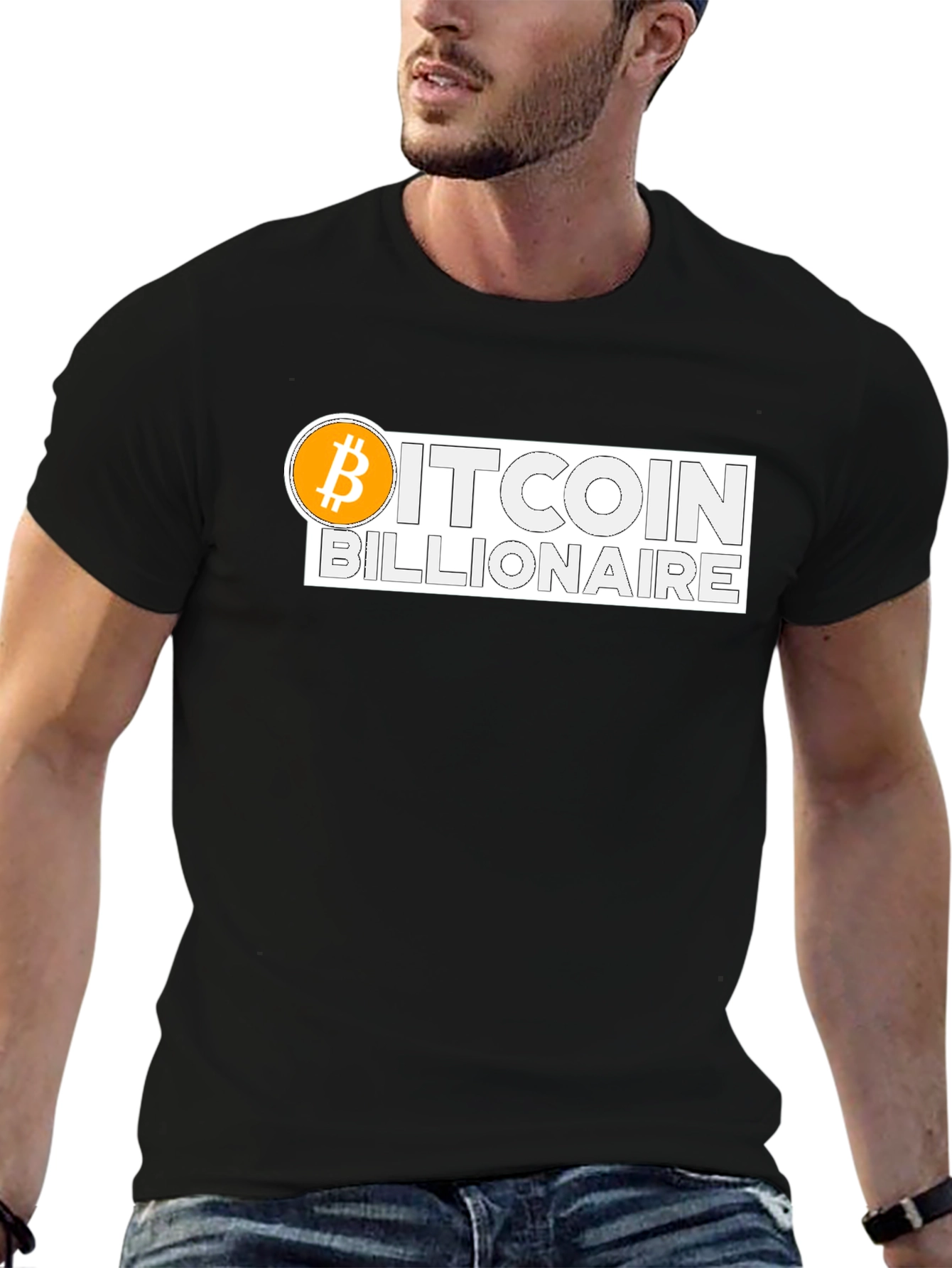 Bitcoin Billionaire Black Graphic T-Shirt