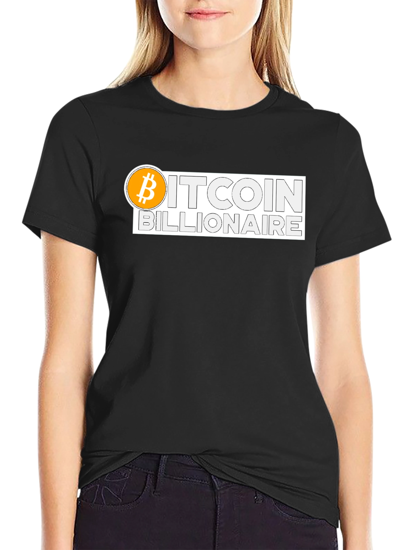 Bitcoin Billionaire Black Graphic T-Shirt