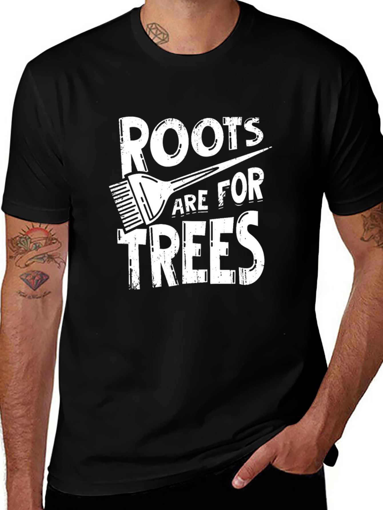 Roots Are For Trees Black Graphic Tee