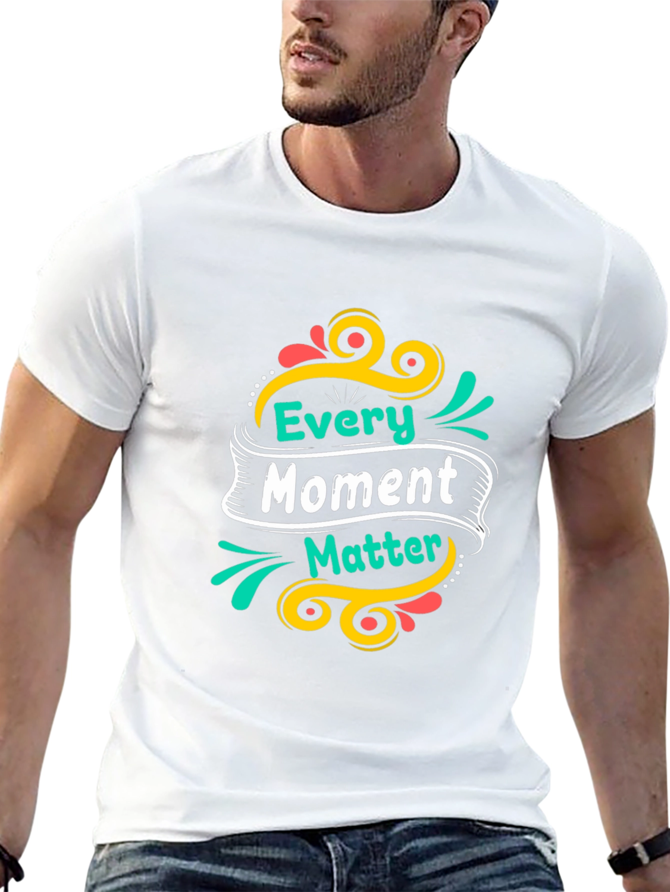 Every Moment Matters Black Graphic Tee Shirt