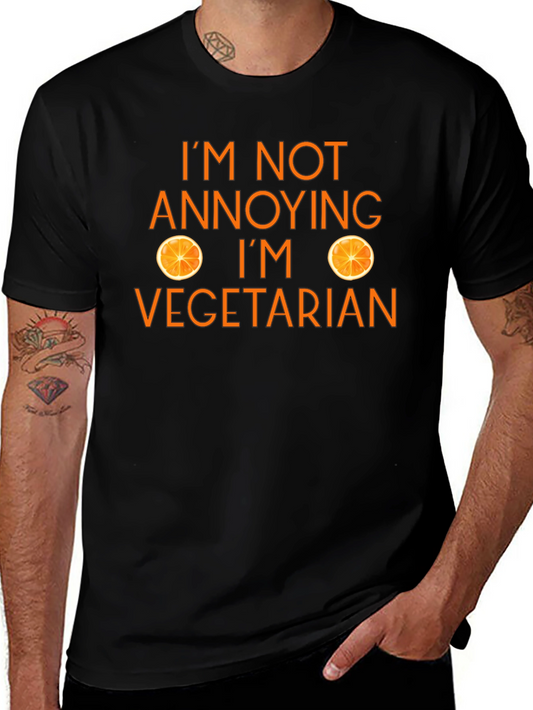 Vegetarian Orange Graphic T-Shirt