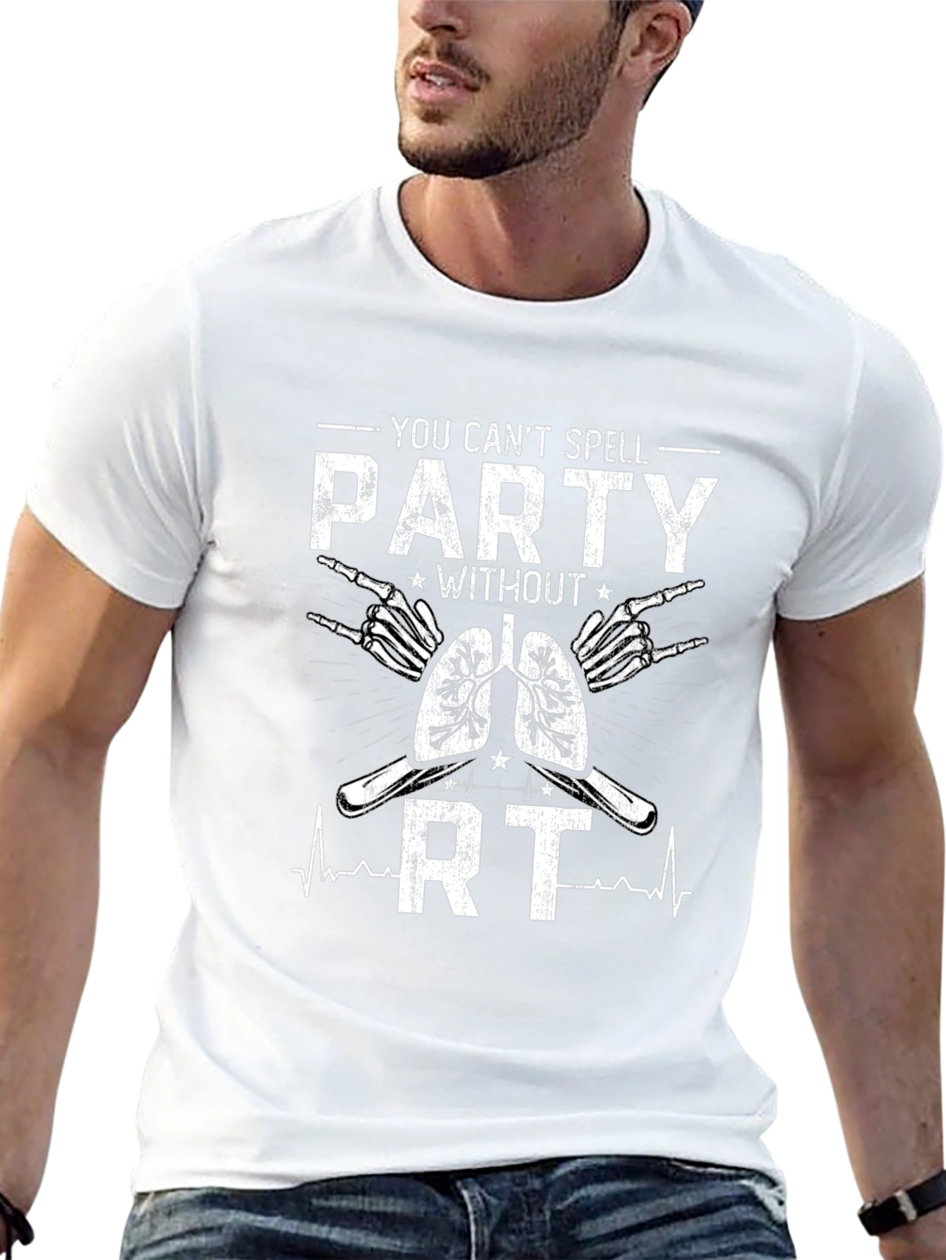 Respiratory Therapist Party T-Shirt - Black Cotton Tee