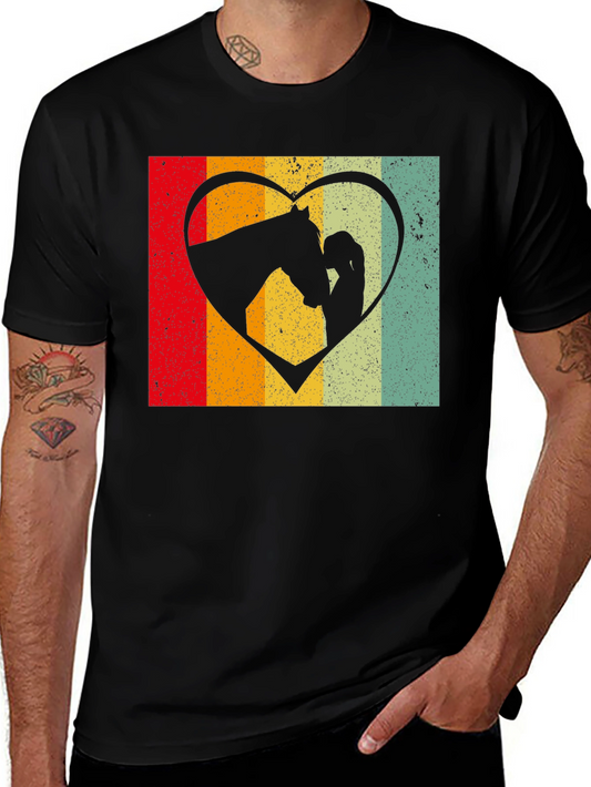 Retro Horse & Girl Heart Tee
