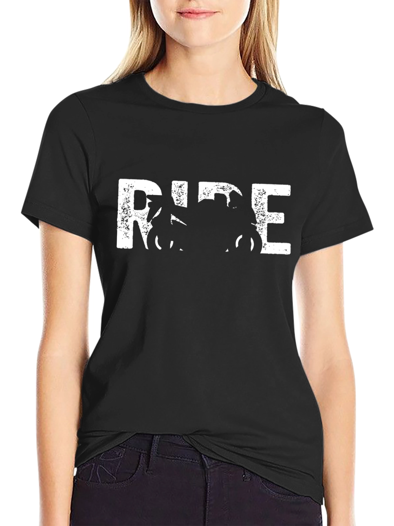 Ride Motorcycle Graphic T-Shirt - Black