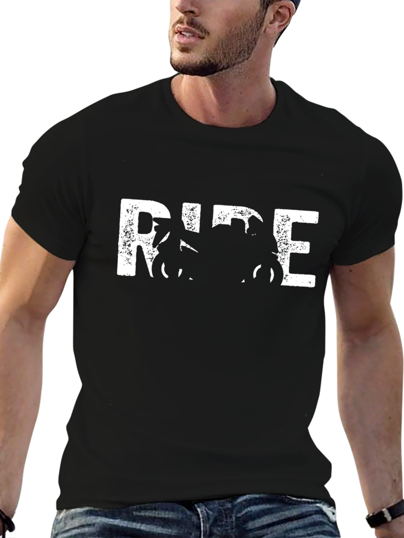 Ride Motorcycle Graphic T-Shirt - Black