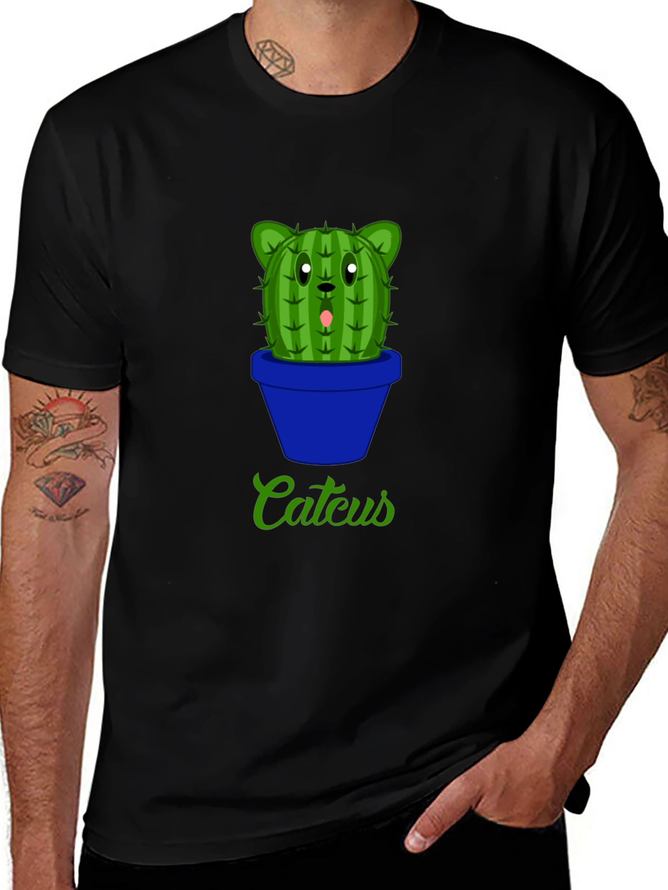 Cute Cateus Cactus Graphic T-Shirt