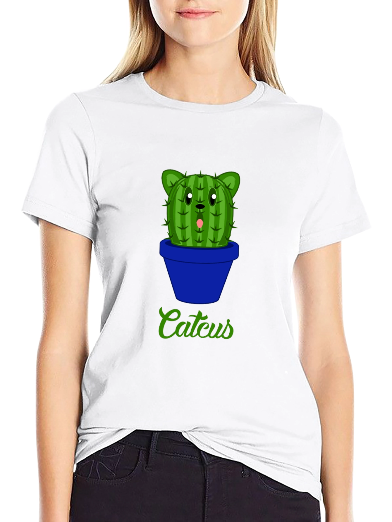 Cute Cateus Cactus Graphic T-Shirt