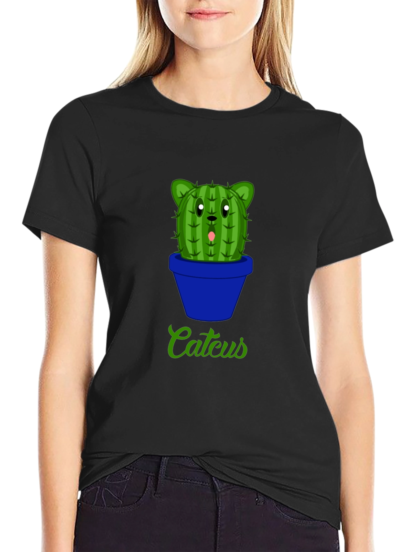 Cute Cateus Cactus Graphic T-Shirt