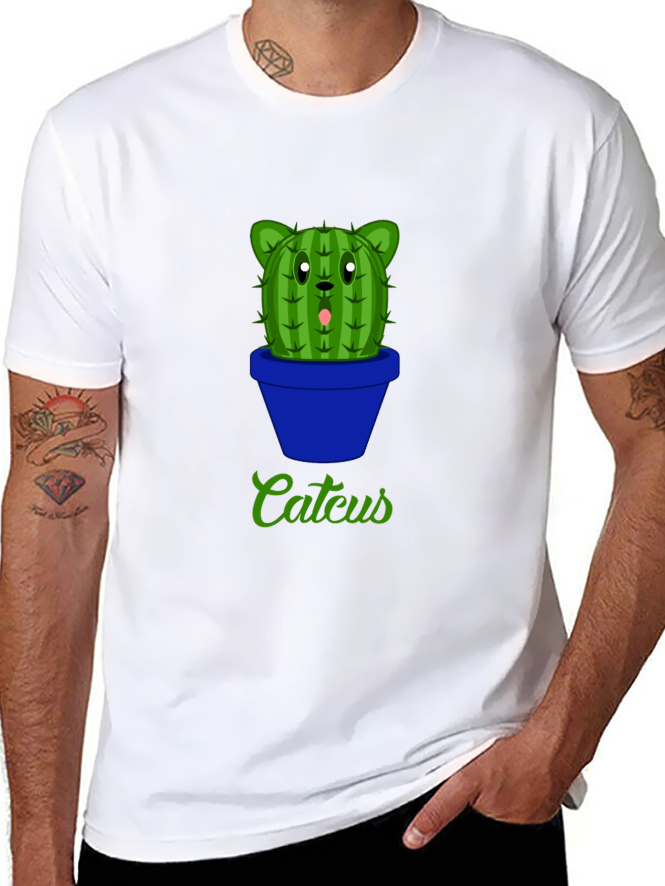 Cute Cateus Cactus Graphic T-Shirt