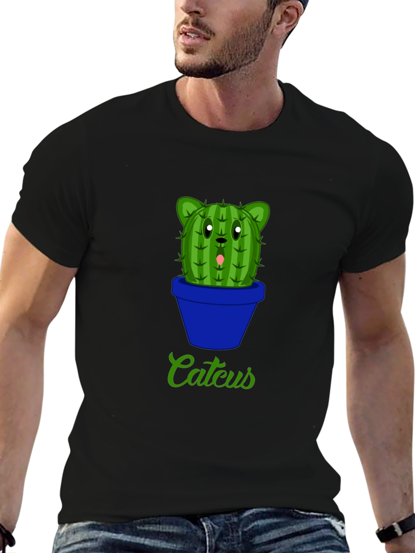 Cute Cateus Cactus Graphic T-Shirt