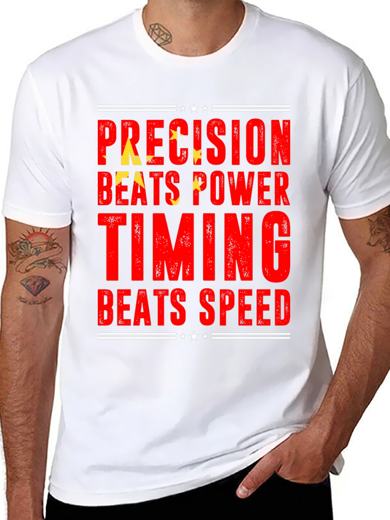 Precision Beats Power Timing Speed Tee