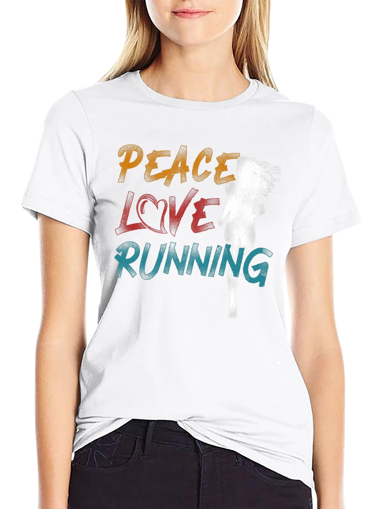 Peace Love Running Graphic Tee