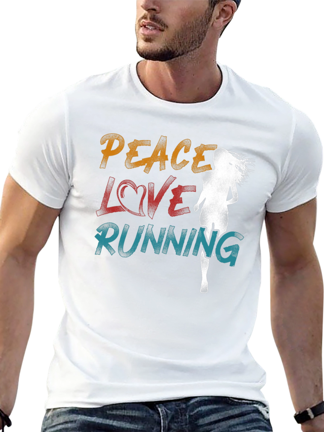 Peace Love Running Graphic Tee