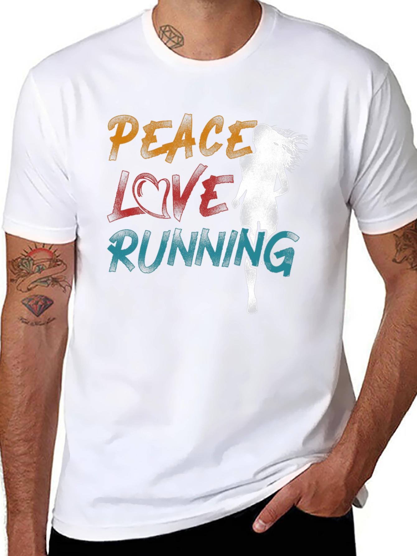 Peace Love Running Graphic Tee