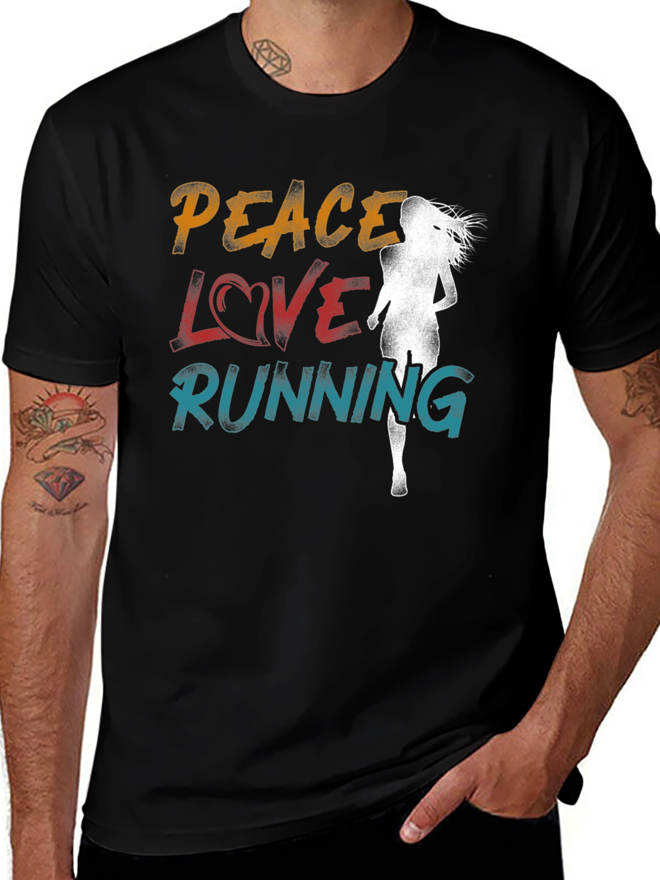 Peace Love Running Graphic Tee