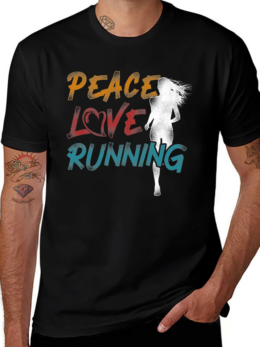 Peace Love Running Graphic Tee