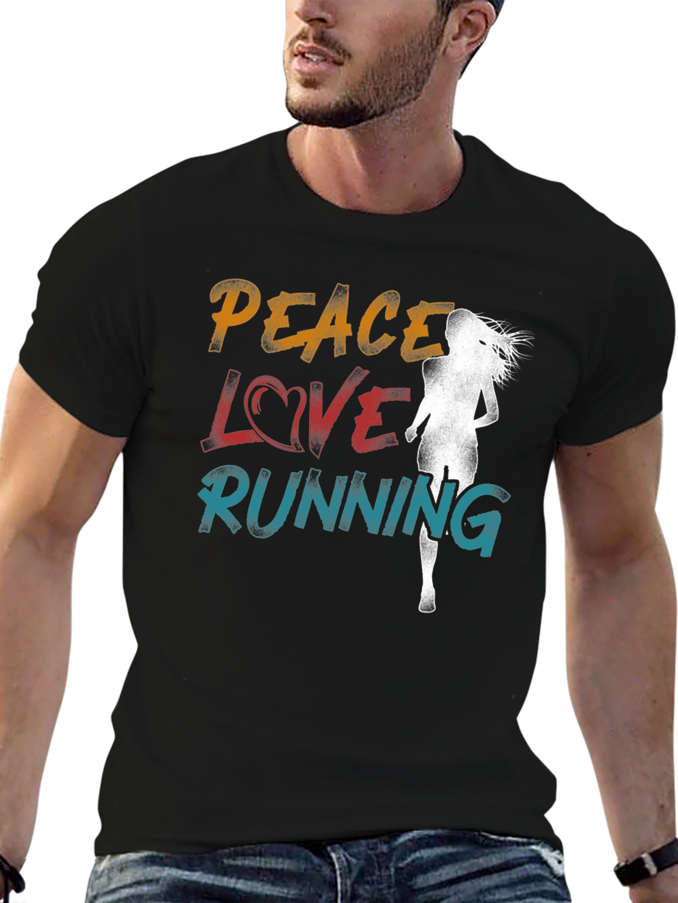 Peace Love Running Graphic Tee